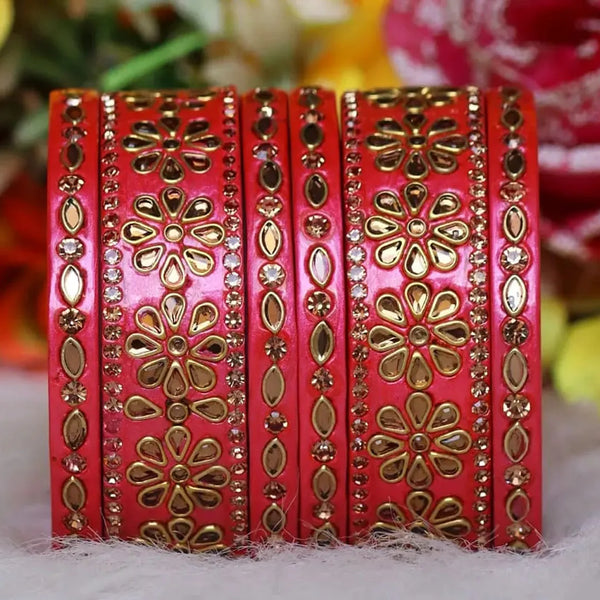 Latest Pure Lakh Kundan Chuda (Pack Of 6)