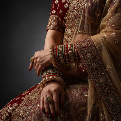 Premium Rajwadi Wedding Chura with Designer Elephant Artwork