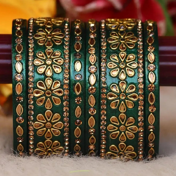 Latest Pure Lakh Kundan Chuda (Pack Of 6)