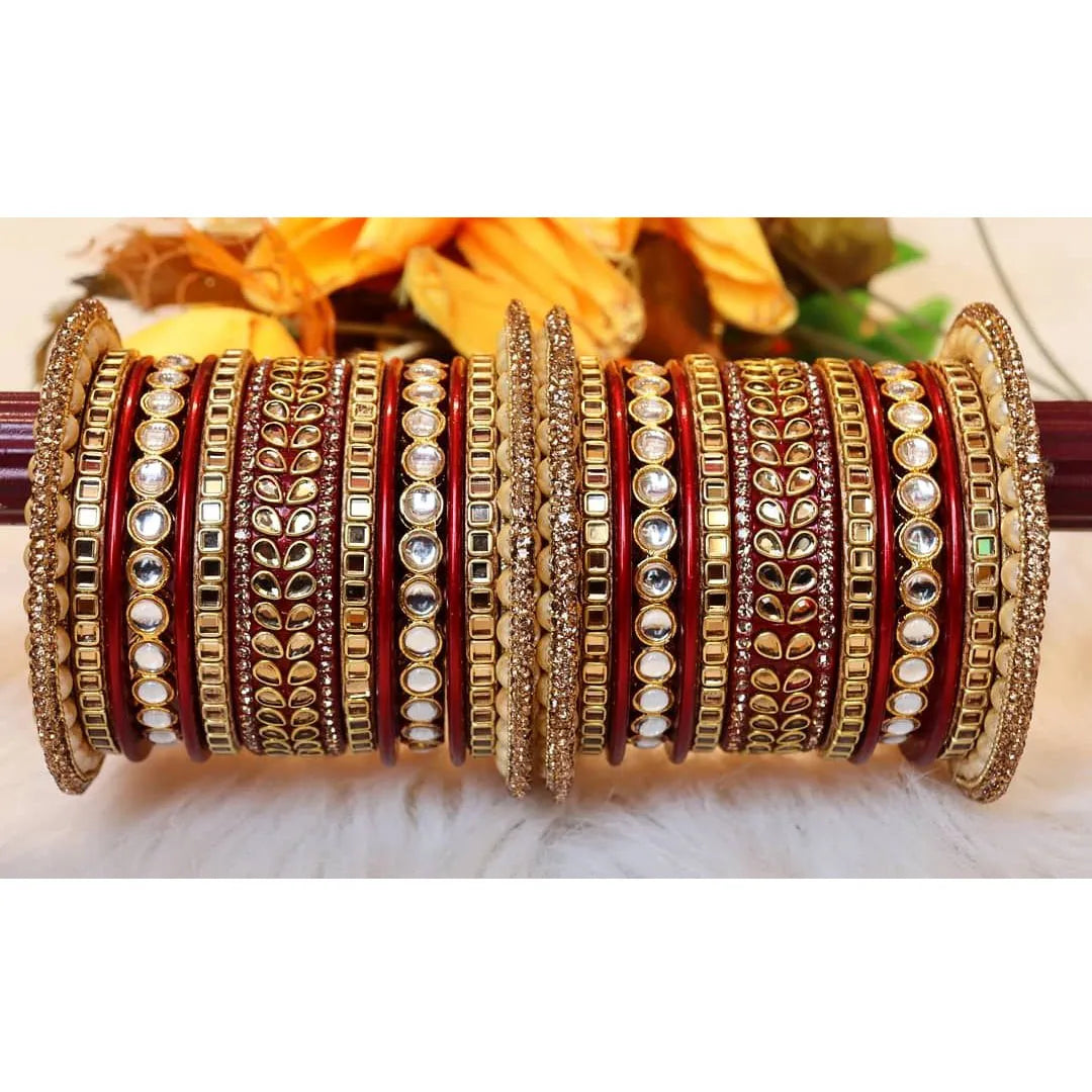 Lakh Kundan Rajwadi Chuda in Best Design Taj Bridal Store