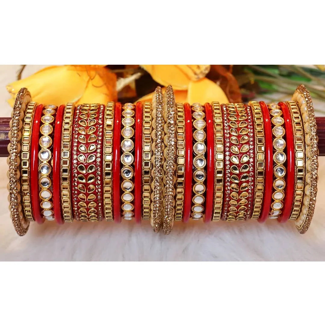 Lakh Kundan Rajwadi Chuda in Best Design Taj Bridal Store
