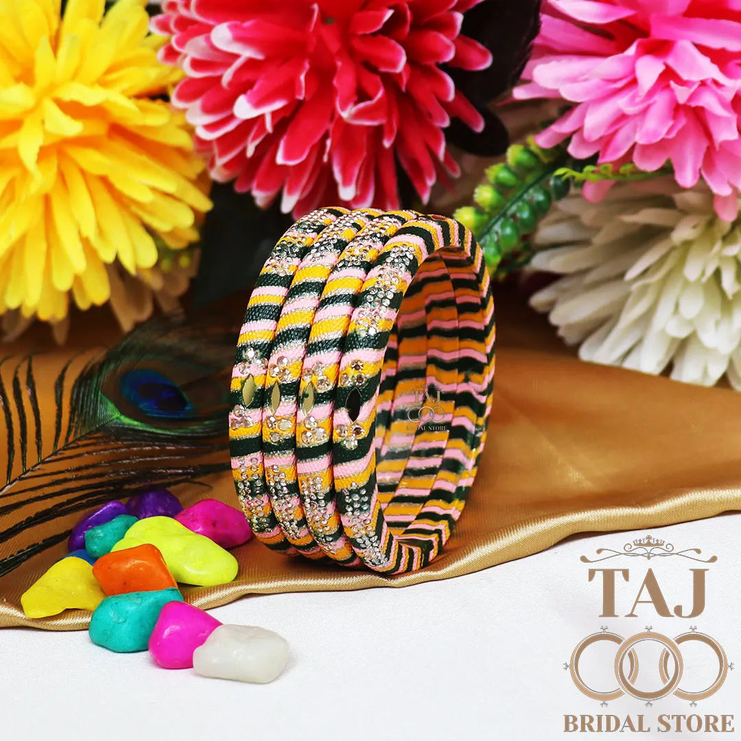 Traditional Indian bangles with a modern twist (Set of 2)