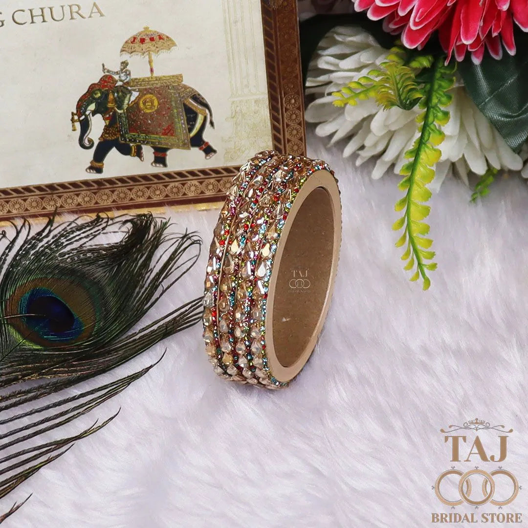 Pure Lac Bangles For Women With Best Kundan Design
