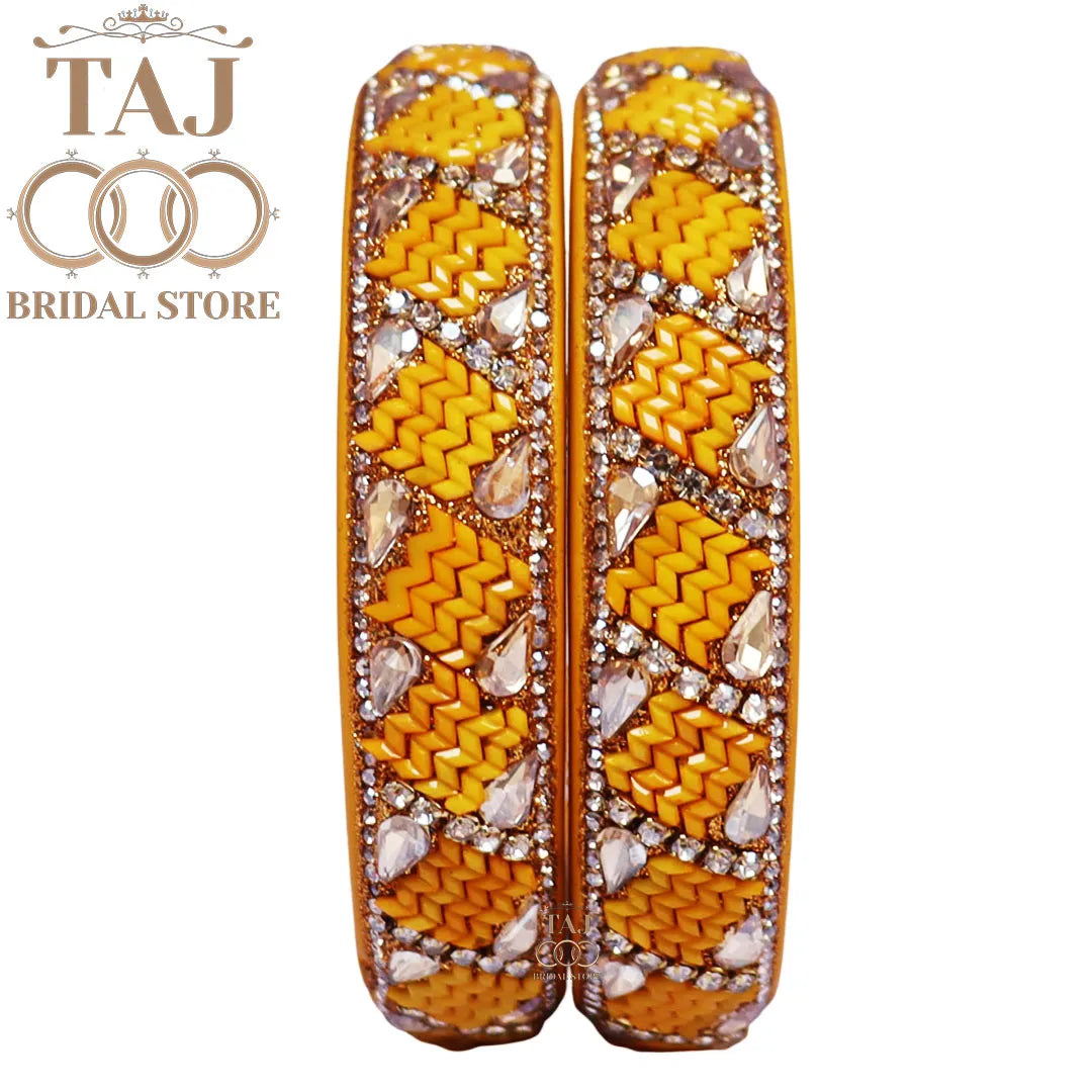 Jaipuri Kundan Lac Kada Set With Beautiful New Design (Set Of 2)