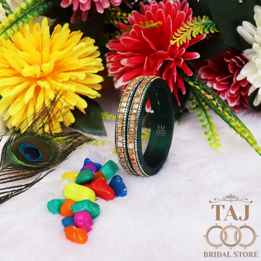 Rajasthani Kundan Lac Kada Bangles with Best Kundan Design