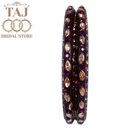 Lac Kundan Design Kada With Beautiful Kundan And Rhinestone Design (Set of 2)