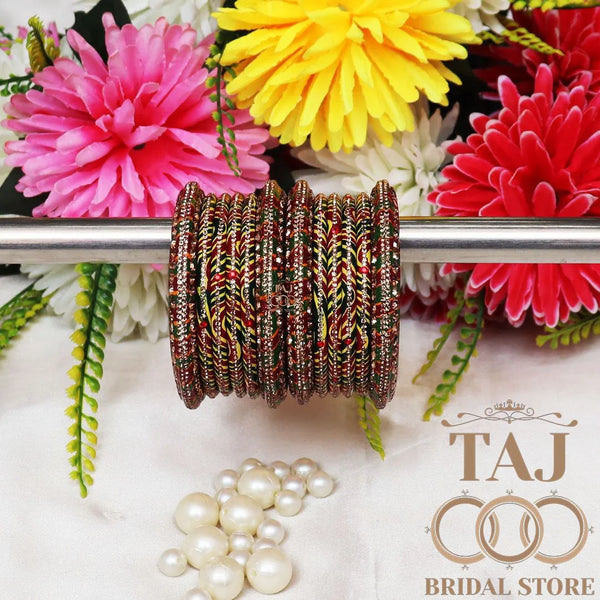 Lac Bangles Set Multi Color Lahariya Design