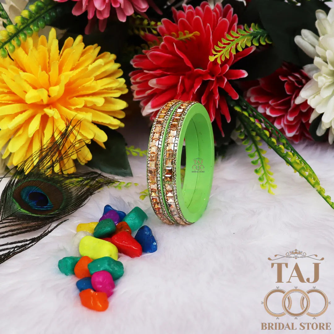 Rajasthani Kundan Lac Kada Bangles with Best Kundan Design