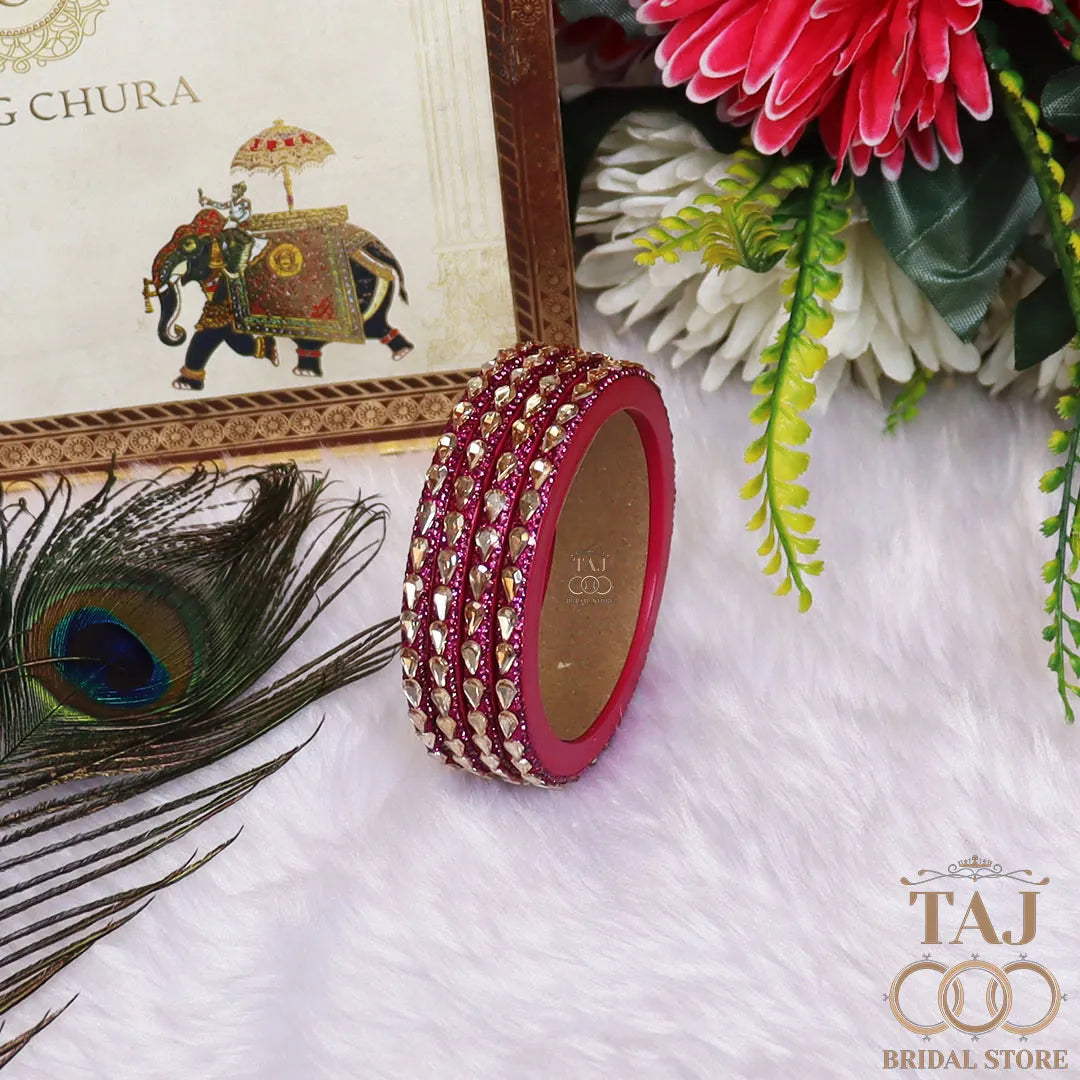 Pure Lac Bangles For Women With Best Kundan Design