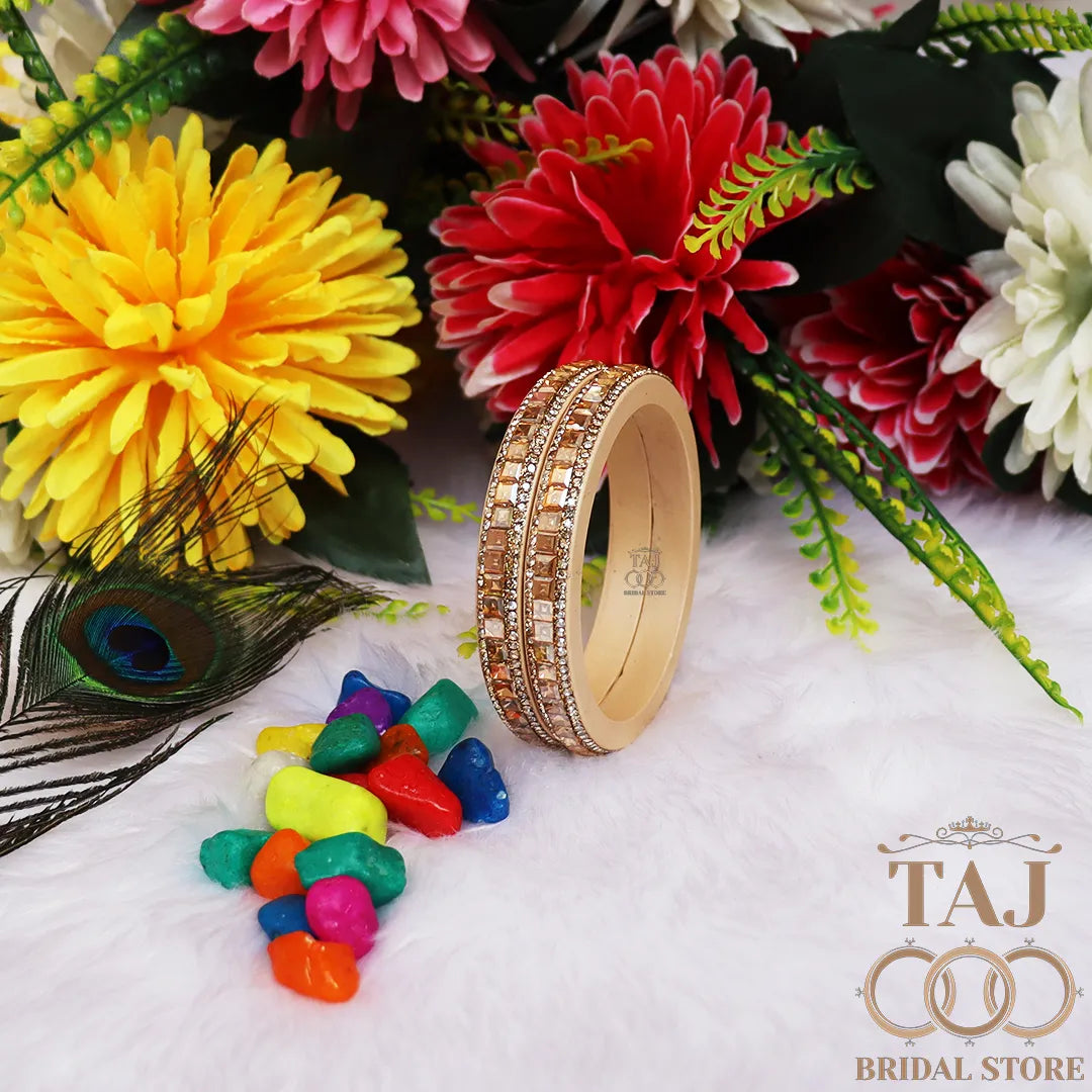 Rajasthani Kundan Lac Kada Bangles with Best Kundan Design