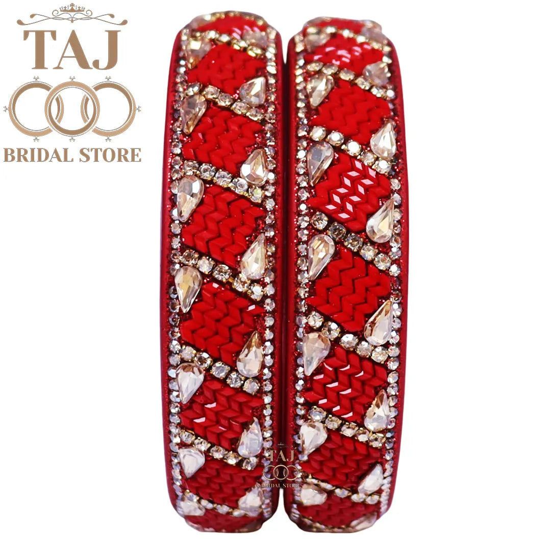 Jaipuri Kundan Lac Kada Set With Beautiful New Design (Set Of 2)