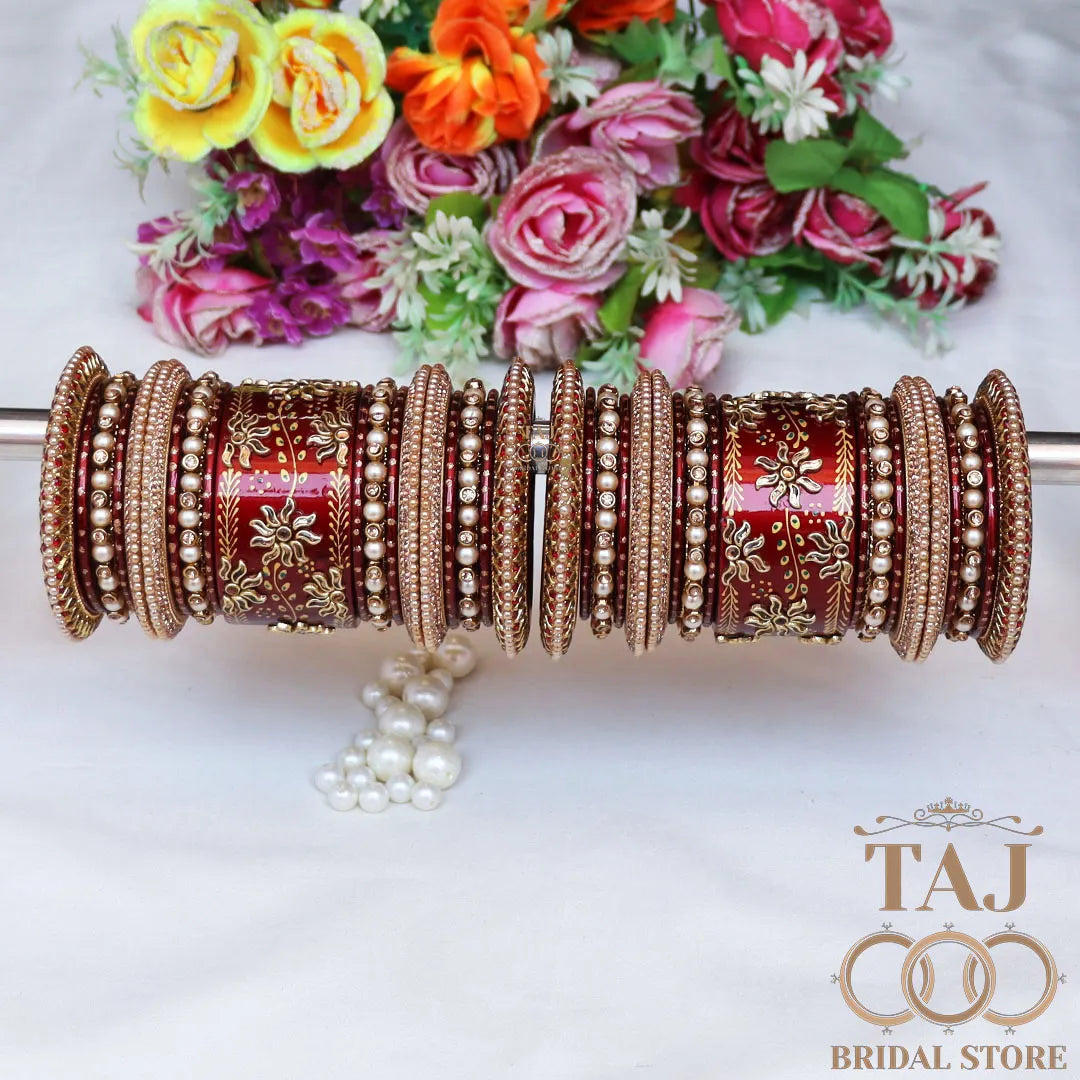 Rajasthani Traditional Wedding Lac Chuda Set With Beautiful Latest Design