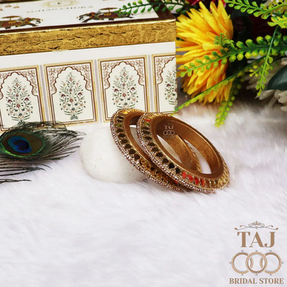 Traditional Rajasthani Lac Bangadi Set With Latest Mirror Design