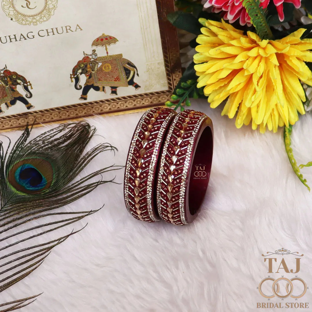 Jaipuri Fancy Lac Kada Bangles in Latest Kundan Design