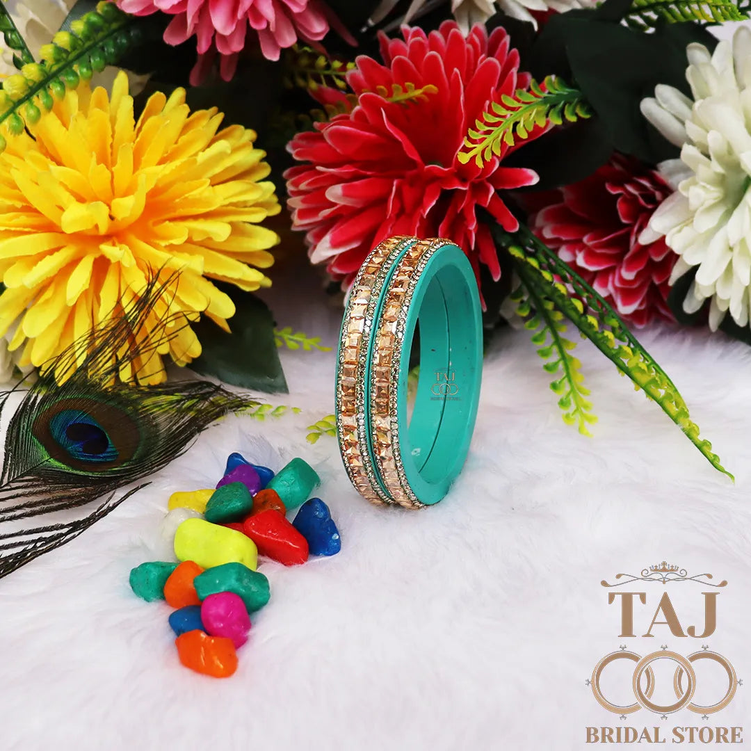 Rajasthani Kundan Lac Kada Bangles with Best Kundan Design