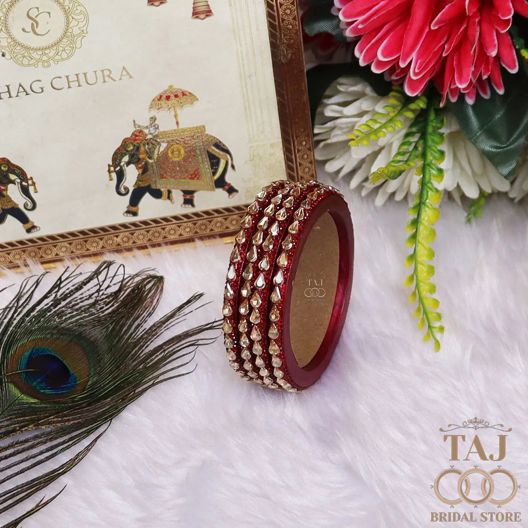 Pure Lac Bangles For Women With Best Kundan Design