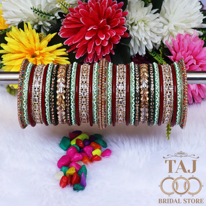 Elegant Bridal Bangle Set for Indian Weddings in Beautiful Design