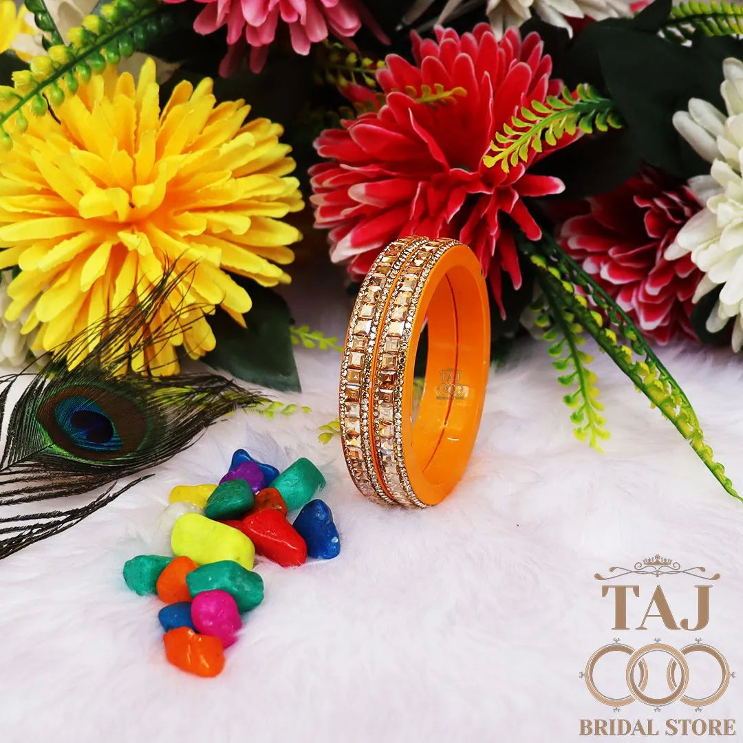 Rajasthani Kundan Lac Kada Bangles with Best Kundan Design