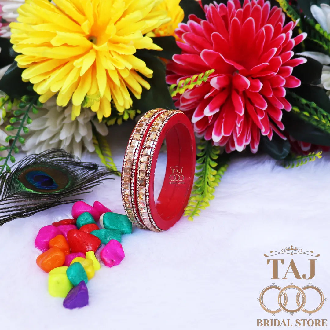 Rajasthani Kundan Lac Kada Bangles with Best Kundan Design