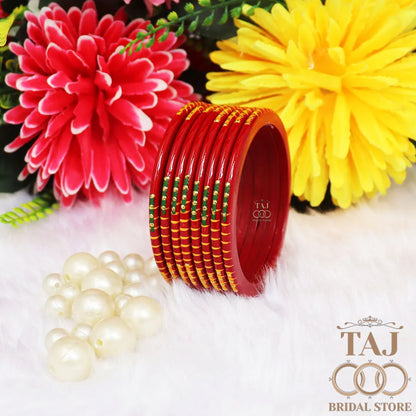 Rajasthani Plain Lac Bangles with Beautiful Handpaint Design