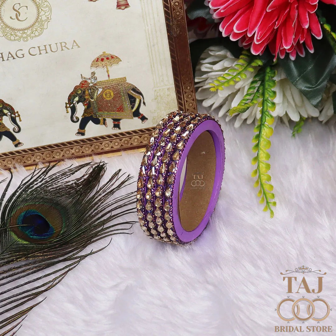 Pure Lac Bangles For Women With Best Kundan Design