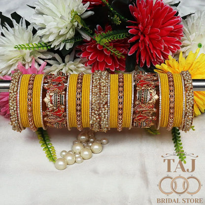 Wedding Bangle Set with Dulha-Dulhan Kada