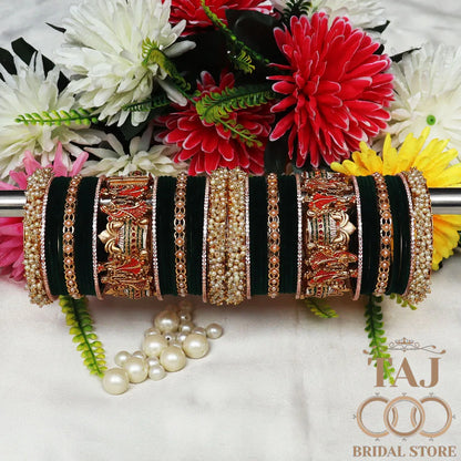 Wedding Bangle Set with Dulha-Dulhan Kada