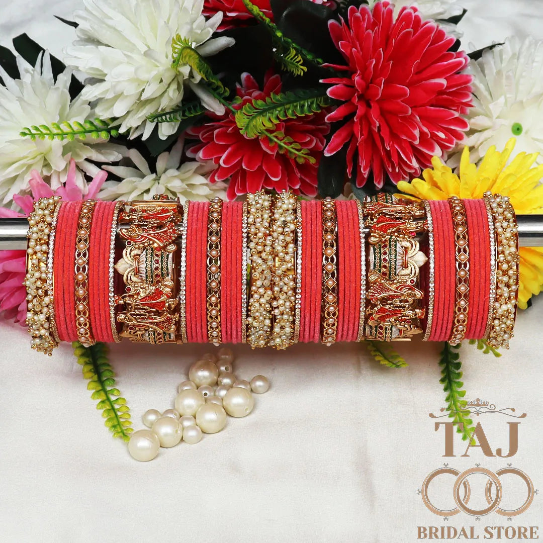 Wedding Bangle Set with Dulha-Dulhan Kada