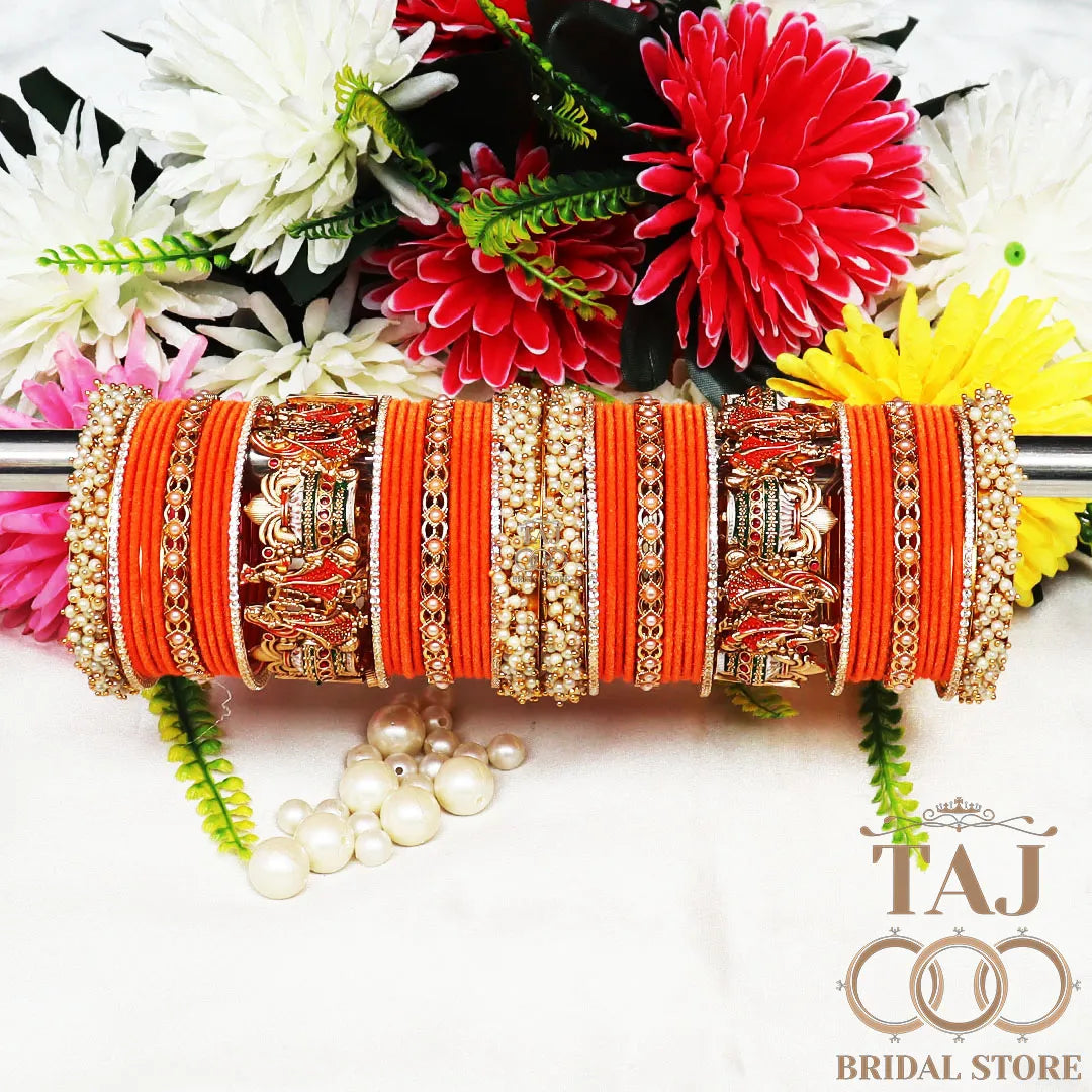 Wedding Bangle Set with Dulha-Dulhan Kada