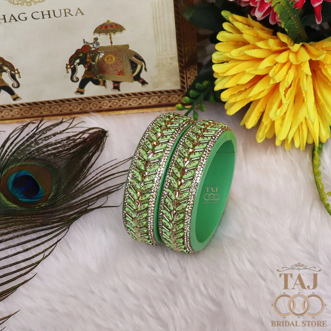Jaipuri Fancy Lac Kada Bangles in Latest Kundan Design