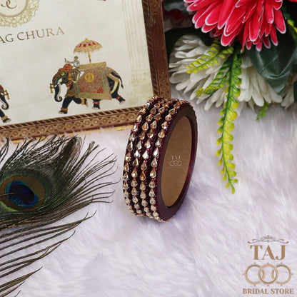 Pure Lac Bangles For Women With Best Kundan Design