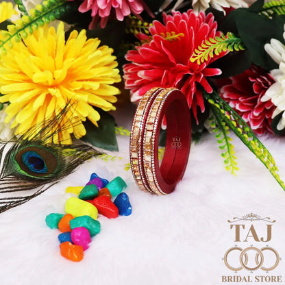 Rajasthani Kundan Lac Kada Bangles with Best Kundan Design