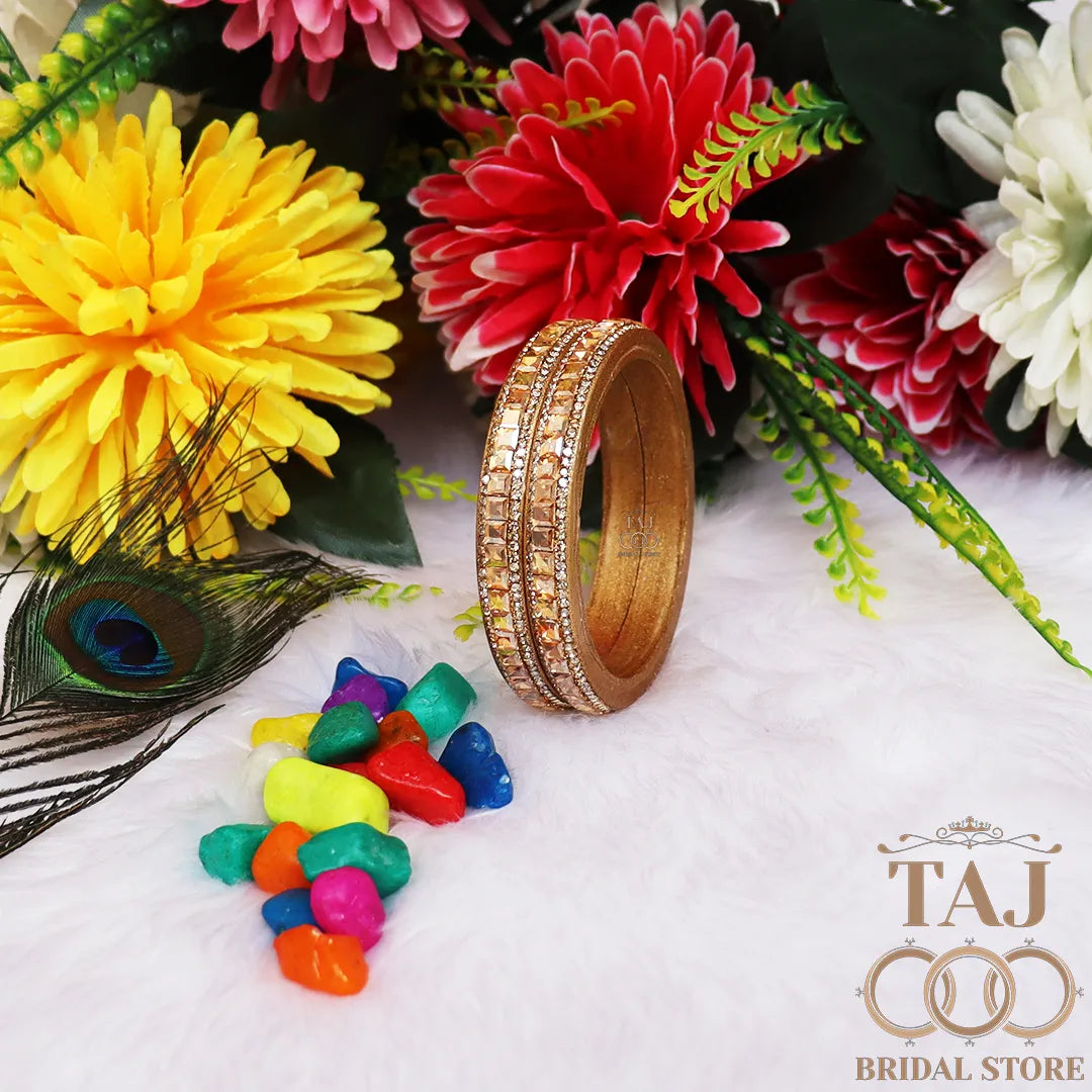 Rajasthani Kundan Lac Kada Bangles with Best Kundan Design