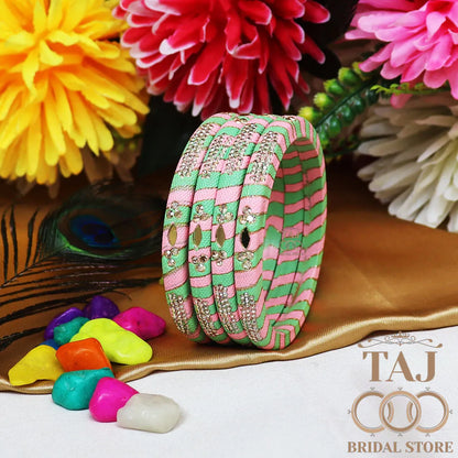 Traditional Indian bangles with a modern twist (Set of 2)