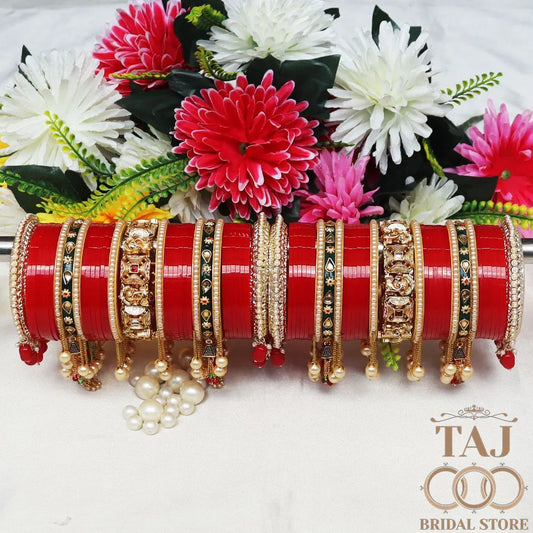 Traditional Karwa Chauth Bangle Set for Brides