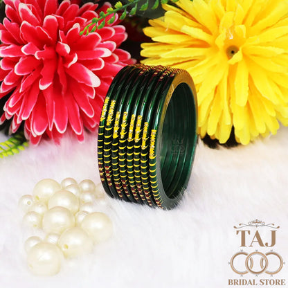 Rajasthani Plain Lac Bangles with Beautiful Handpaint Design