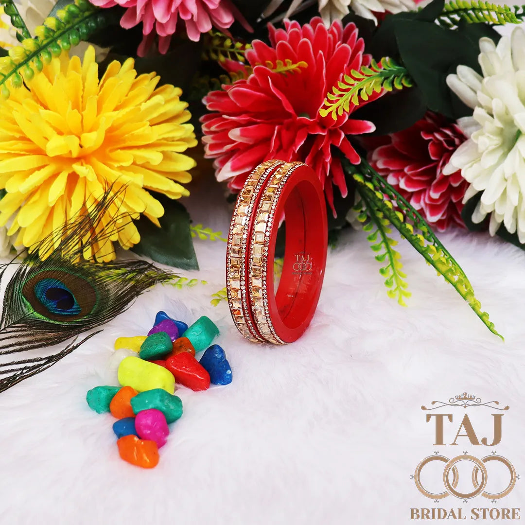 Rajasthani Kundan Lac Kada Bangles with Best Kundan Design