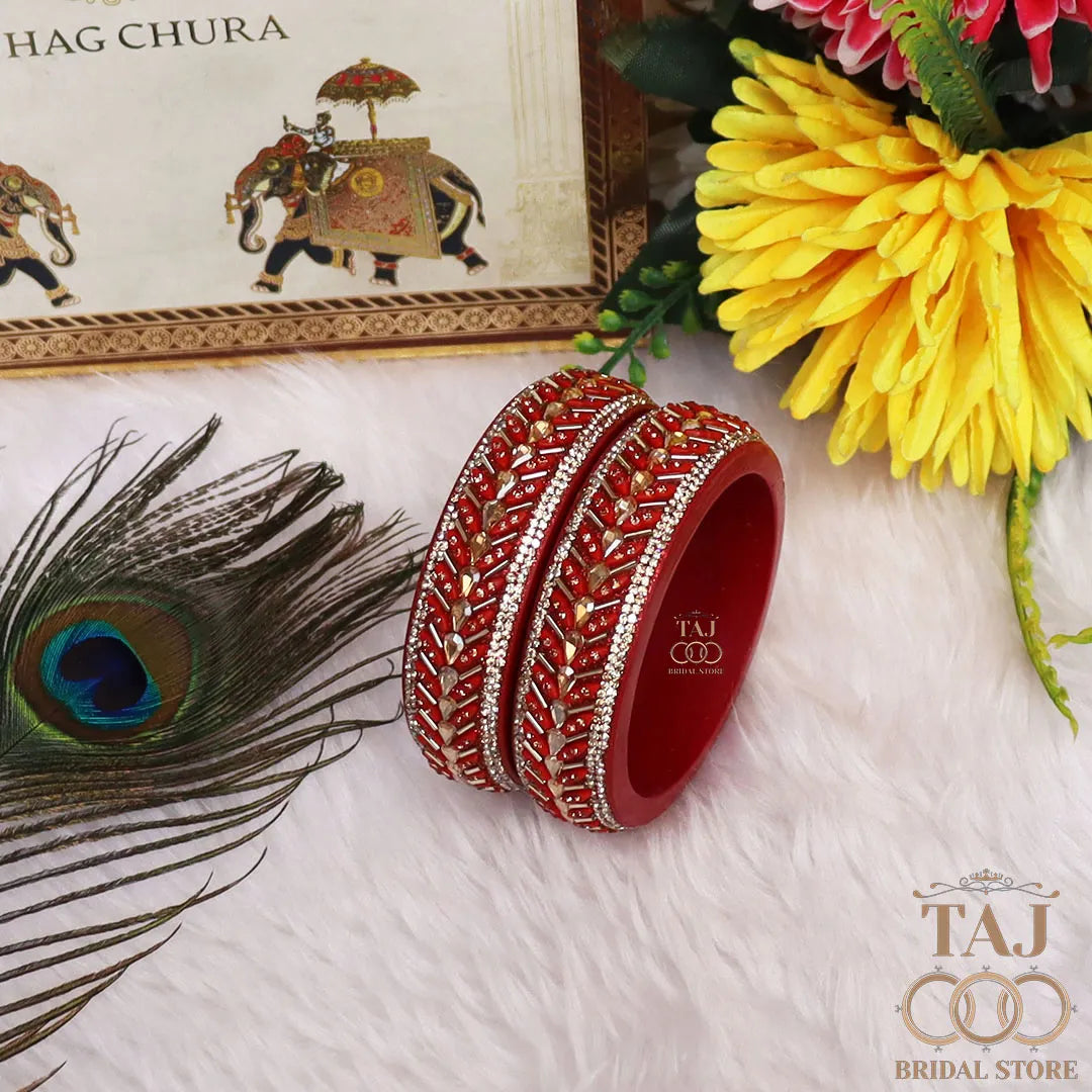 Jaipuri Fancy Lac Kada Bangles in Latest Kundan Design