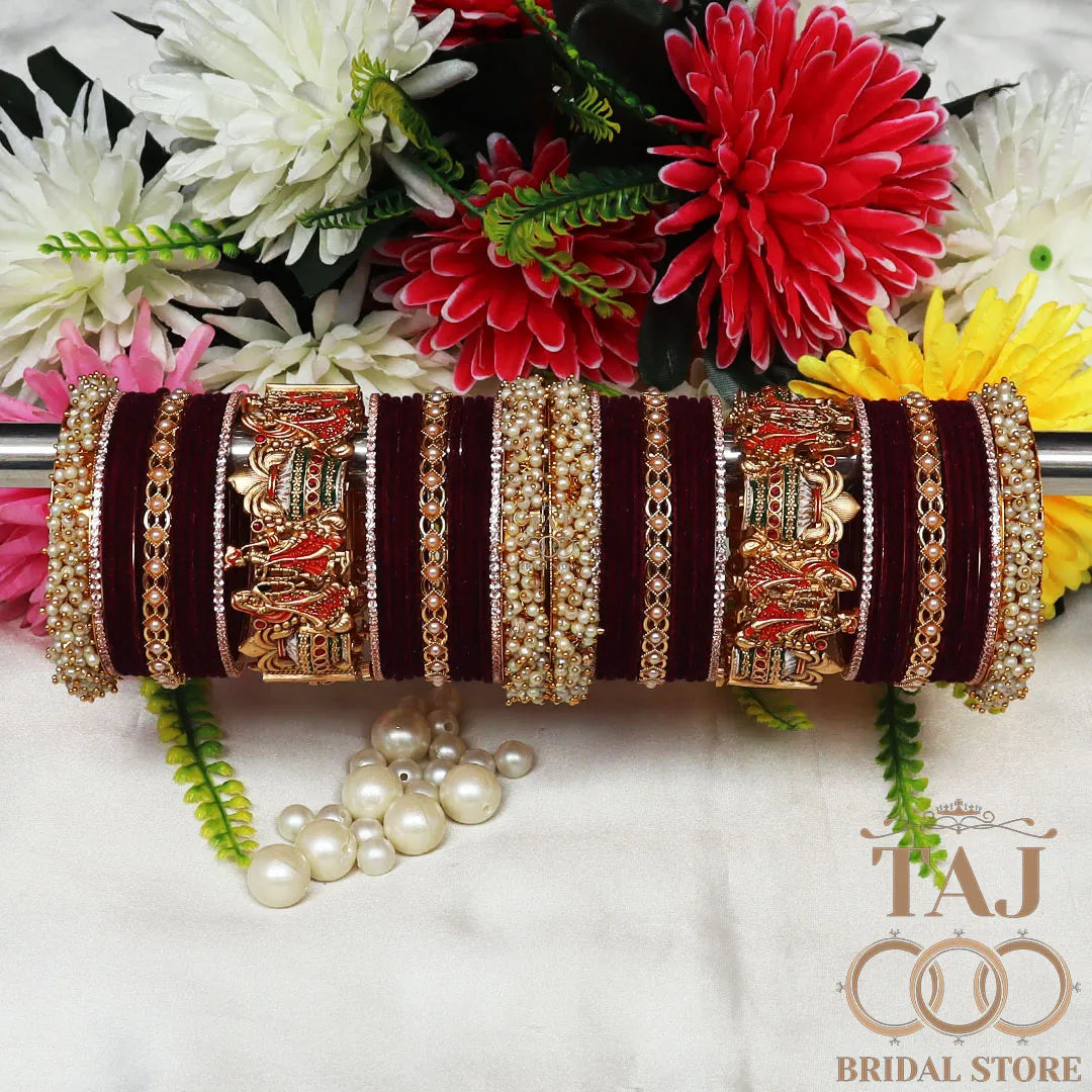 Wedding Bangle Set with Dulha-Dulhan Kada