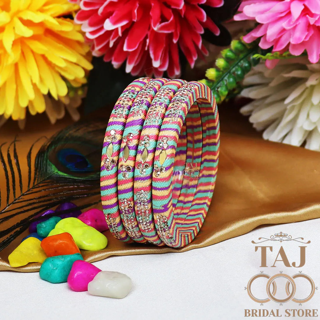 Traditional Indian bangles with a modern twist (Set of 2)