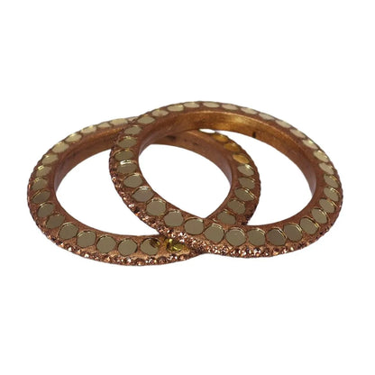 Lakh Bangle with Beautiful Mirror Work (Pack of 2) Taj Bridal Store