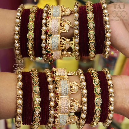 Designer Wedding Chuda Set With Beautiful Latest Elephant Design Kada