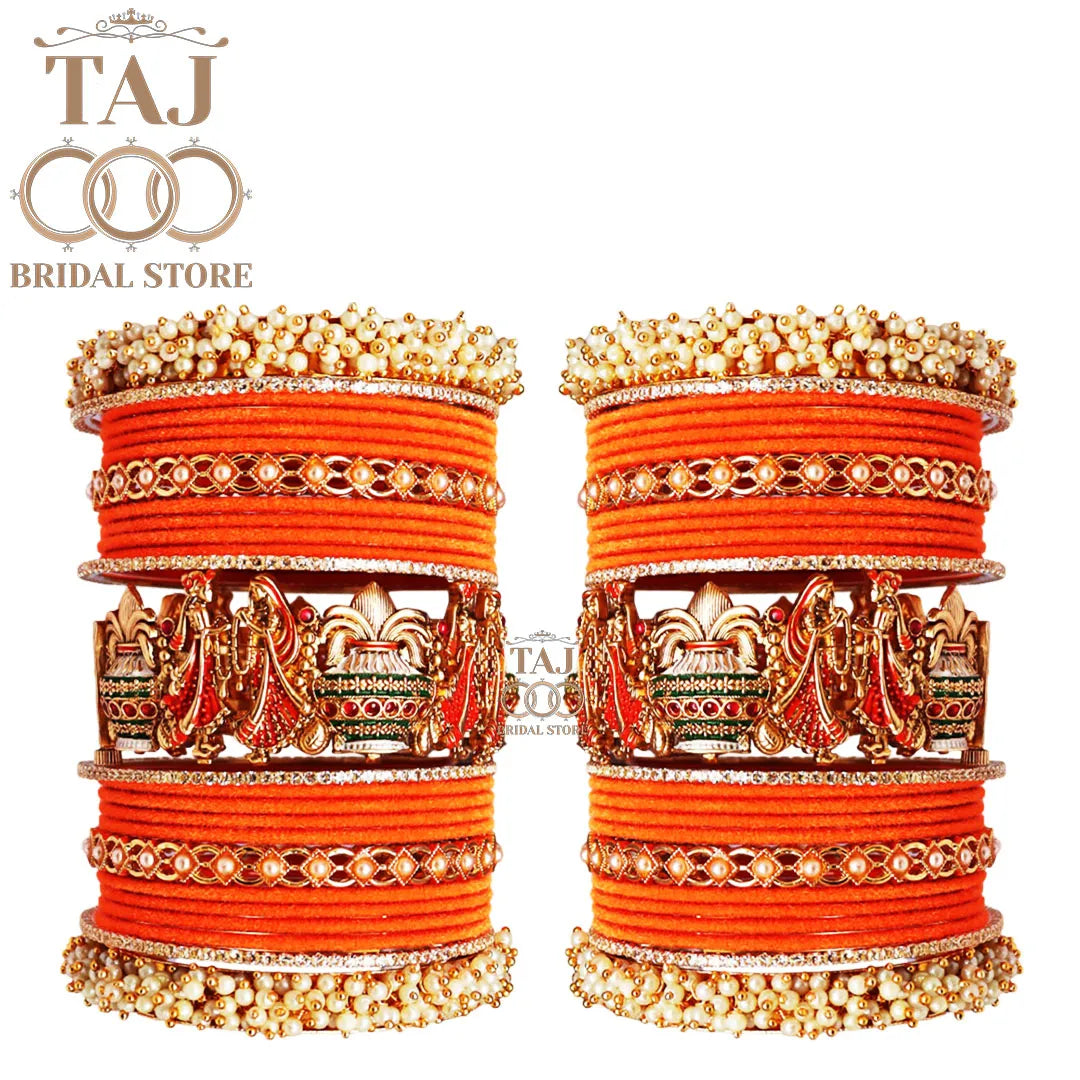 Wedding Bangle Set with Dulha-Dulhan Kada