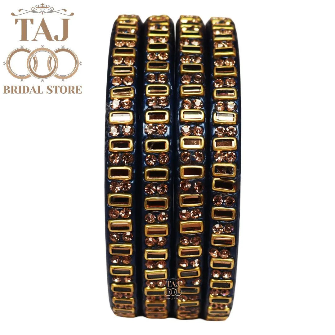 Kundan Lac Kada Bangles in Latest Design (Set of 4)