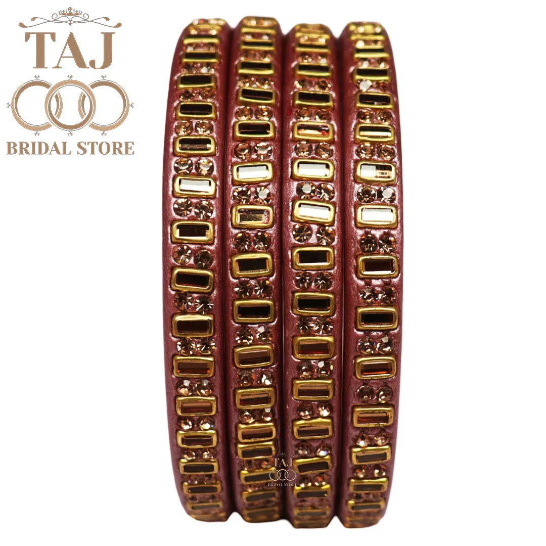 Kundan Lac Kada Bangles in Latest Design (Set of 4)