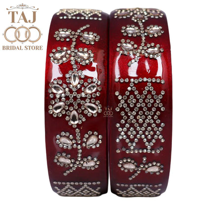 Rajasthani Lac Kada Bangles for Women in New Rhinestones Design
