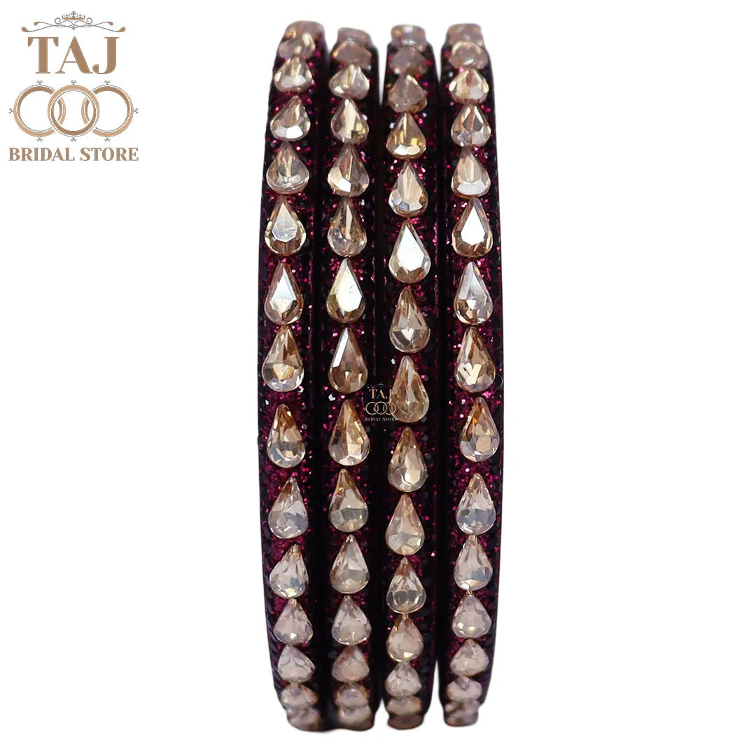 Pure Lac Bangles For Women With Best Kundan Design