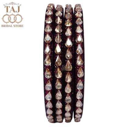 Pure Lac Bangles For Women With Best Kundan Design