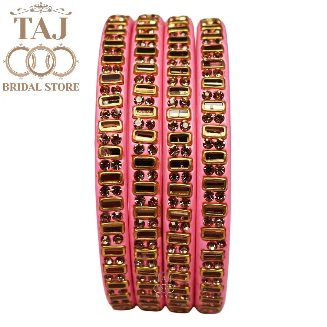 Kundan Lac Kada Bangles in Latest Design (Set of 4)