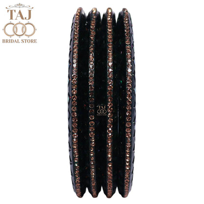 Rajasthani Fancy Lac Kada Bangles in Latest Kundan Rhinestones Design